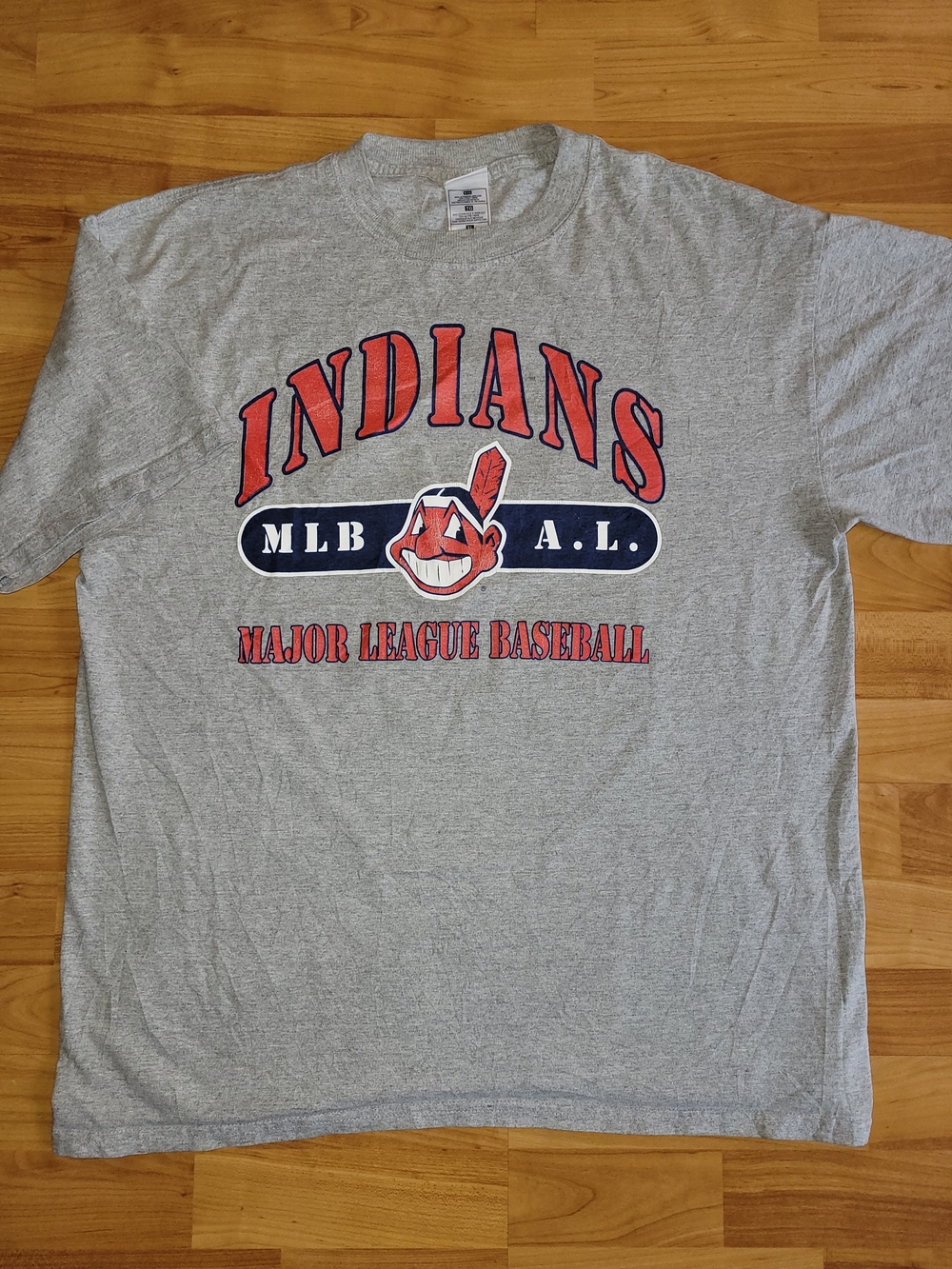 Vintage Cleveland Indians Jim Thome MLB 1999 Gray Graphic Tee, Basicss Gold XL